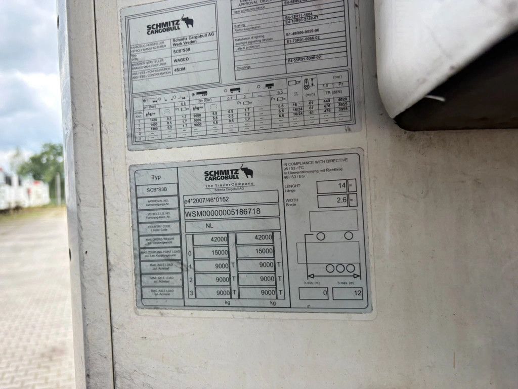 Schmitz Cargobull N/A Thermo King SLXi Spectrum Multi Temp 250B 265H Reservewielhouder NL Trailer APK/TUV 08-2027