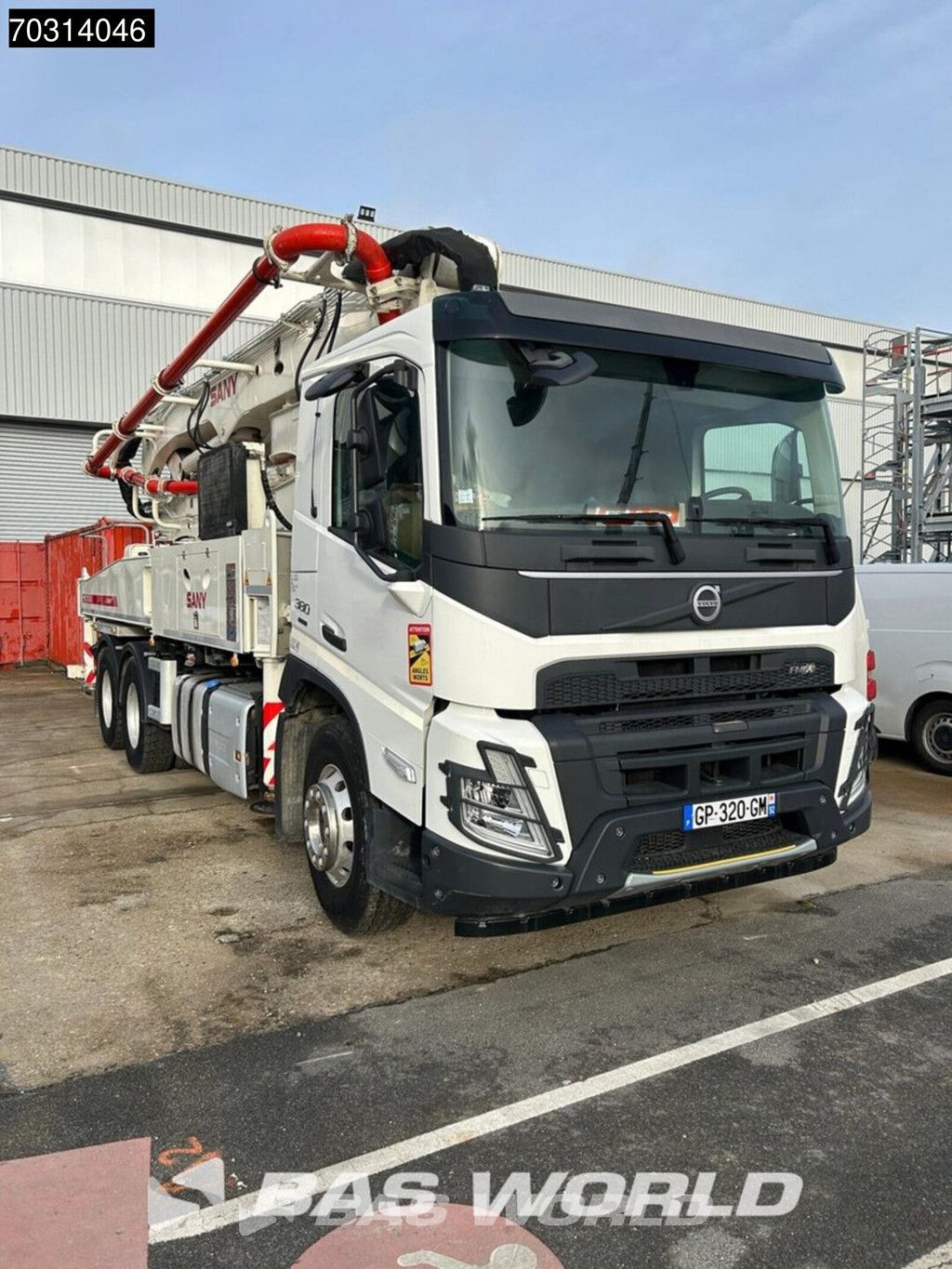 Volvo FMX 380 6X4 Sany SY37 RZ5-150 concrete pump steel suspension Automatic VEB Euro 6