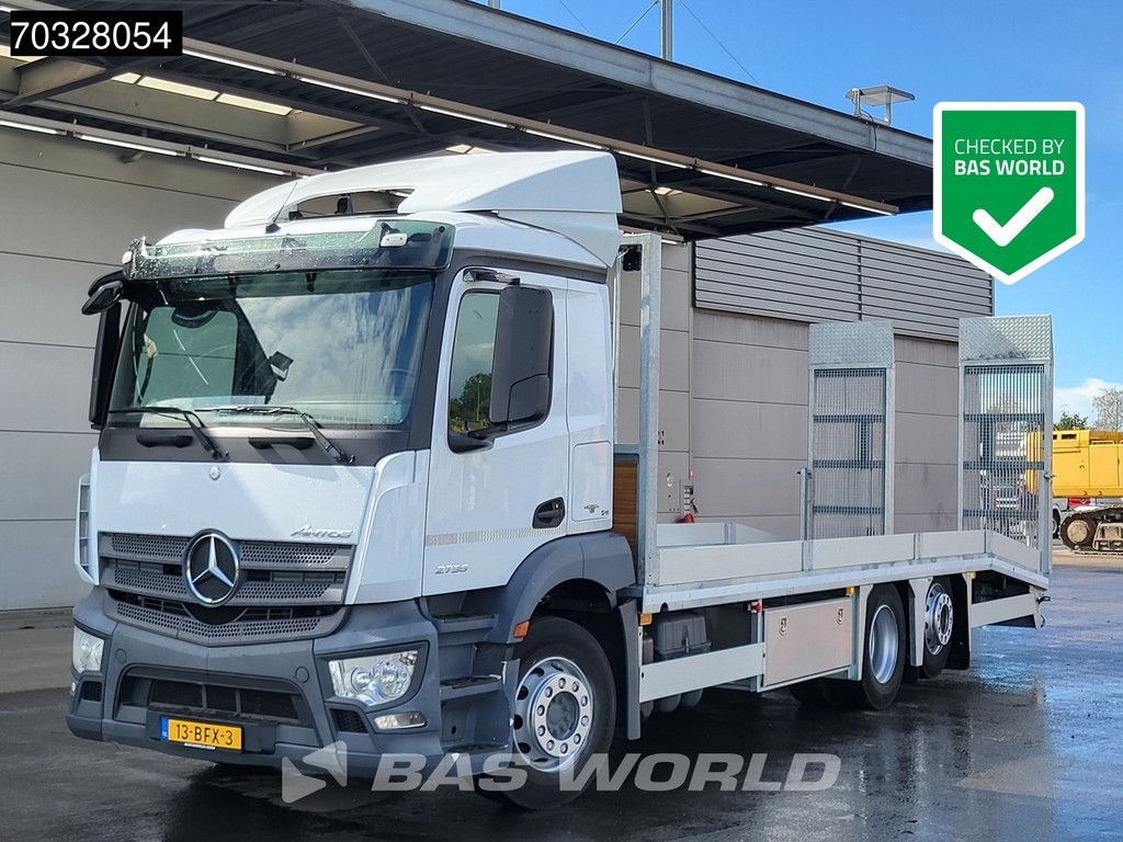 Mercedes Antos 2735 6X2 Machine transporter Oprijwagen Hydraulic ramps Lift+steering axle Full Air Euro 6
