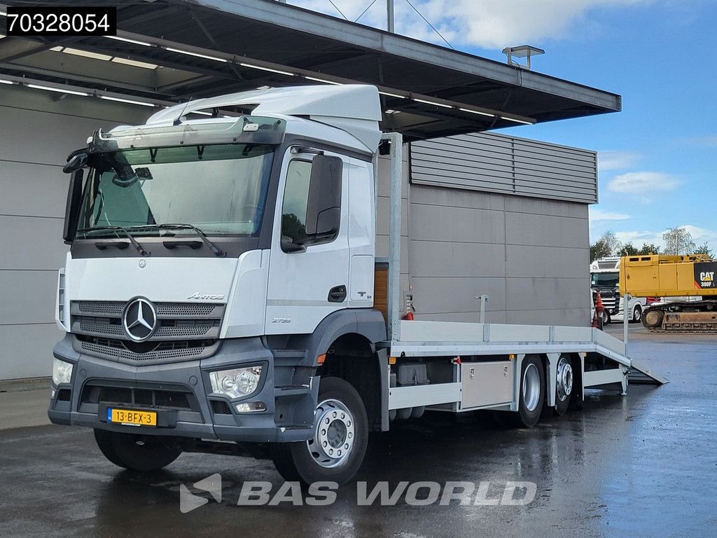 Mercedes Antos 2735 6X2 Machine transporter Oprijwagen Hydraulic ramps Lift+steering axle Full Air Euro 6