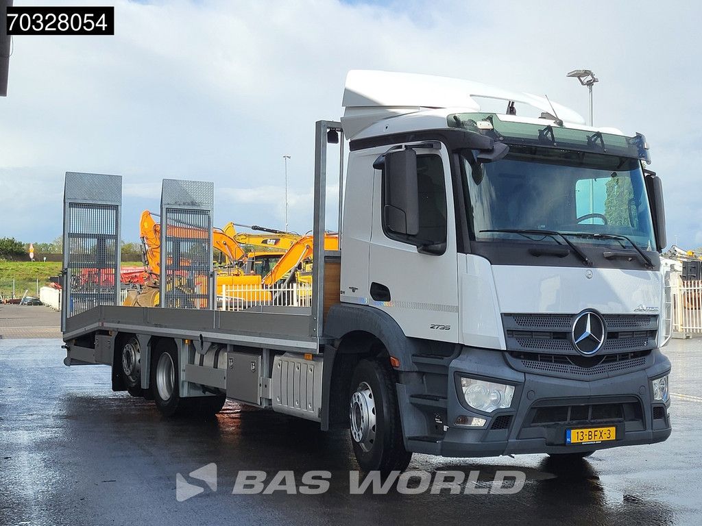 Mercedes Antos 2735 6X2 Machine transporter Oprijwagen Hydraulic ramps Lift+steering axle Full Air Euro 6