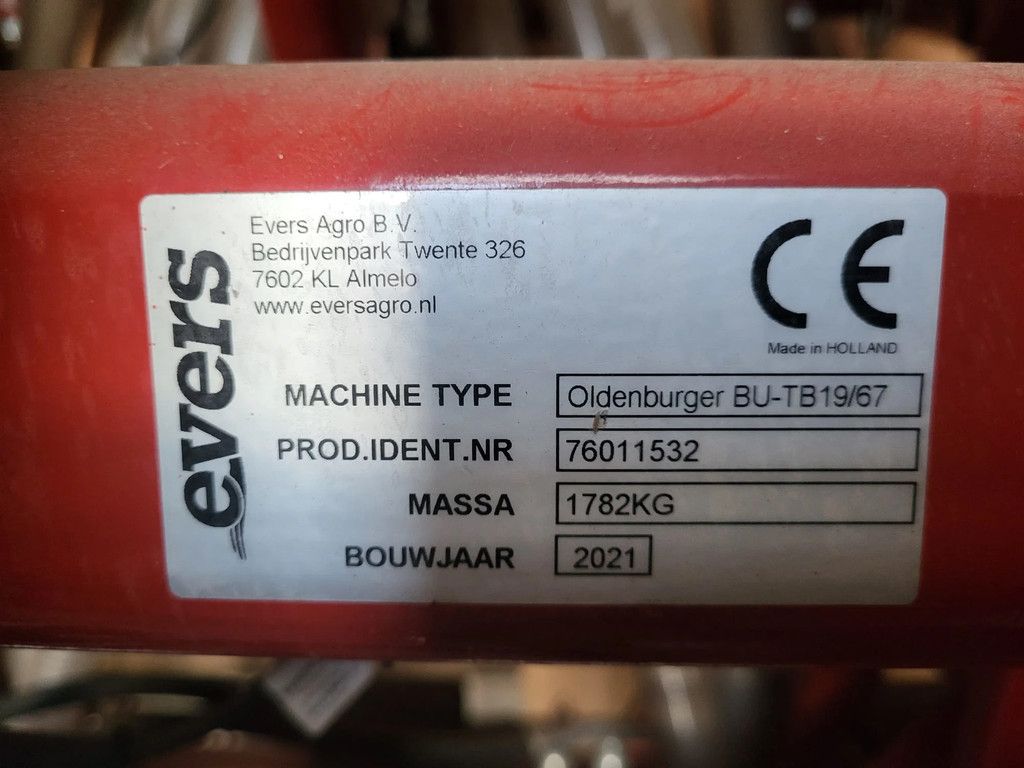 Ever Evers Oldenburger BU TB 19 / 67 Bouwlandbemester Grubber injecteur Nieuw staat!! Werkbreedte 6,70
