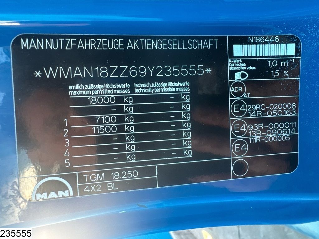 MAN TGM 18 250 EURO 5, ADR, 14.060 L, 3 Comp