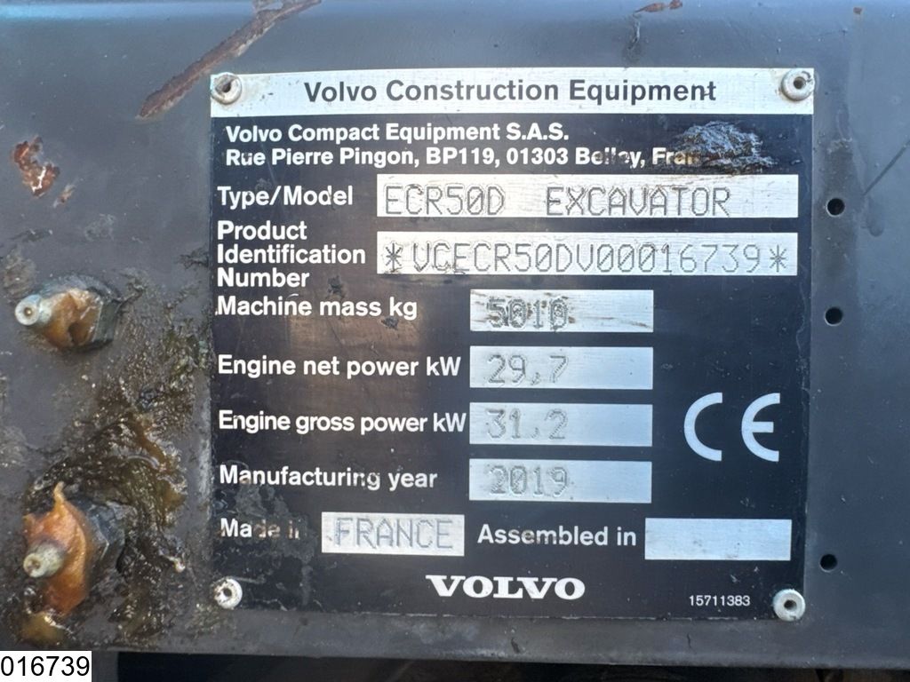 Volvo ECR 50d 5010 kg, 31.2 kW, 2019