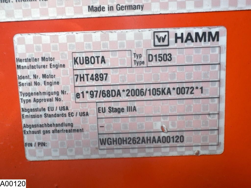 Hamm HD 10 VV 2018, 2475 kg, 22.9 kW Kubota