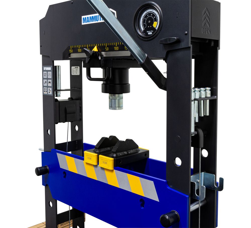 Werkplaatspers Breed Werkbed lucht hydraulisch met voetpedaal 30