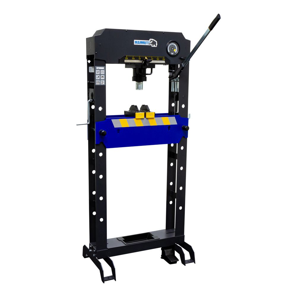 Werkplaatspers Breed Werkbed lucht hydraulisch met voetpedaal 30