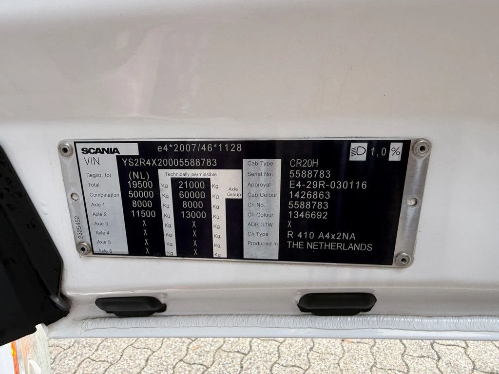 Scania R410 LNG Retarder Standairco NL Truck APK/TUV 08-2027
