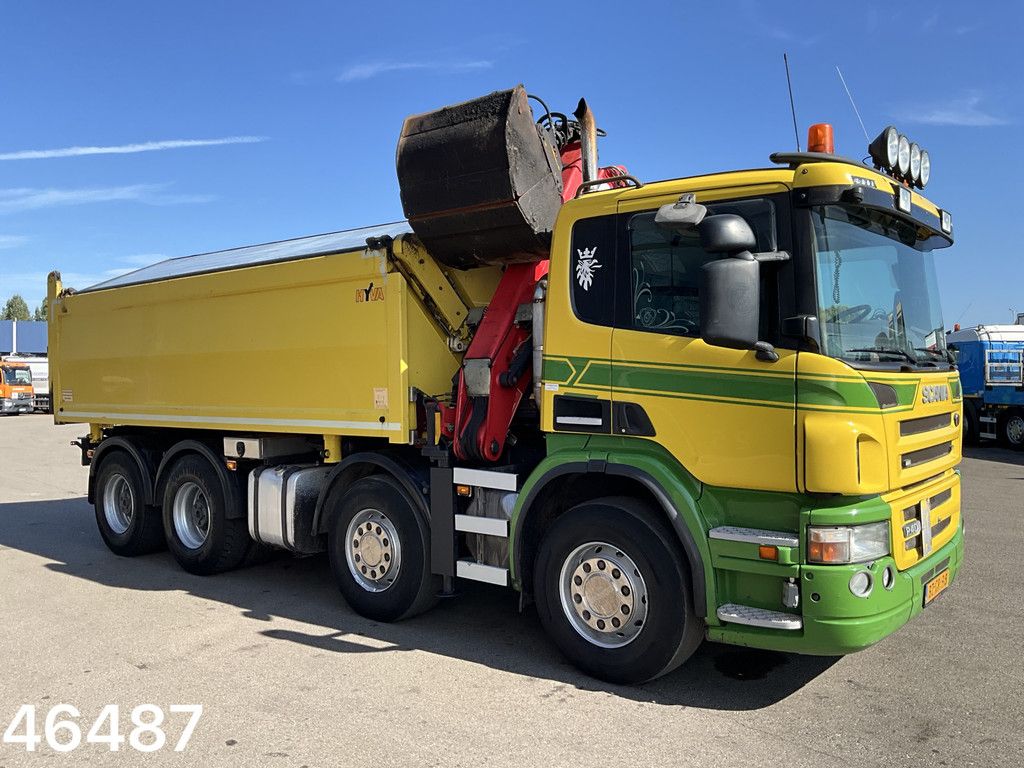 Scania P 400 8x4 Retarder HMF 16 Tonmeter Z-kraan