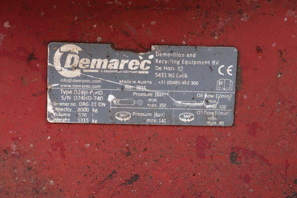 Sortiergreifer Demarec D24H-P-HD 8000kg 2016