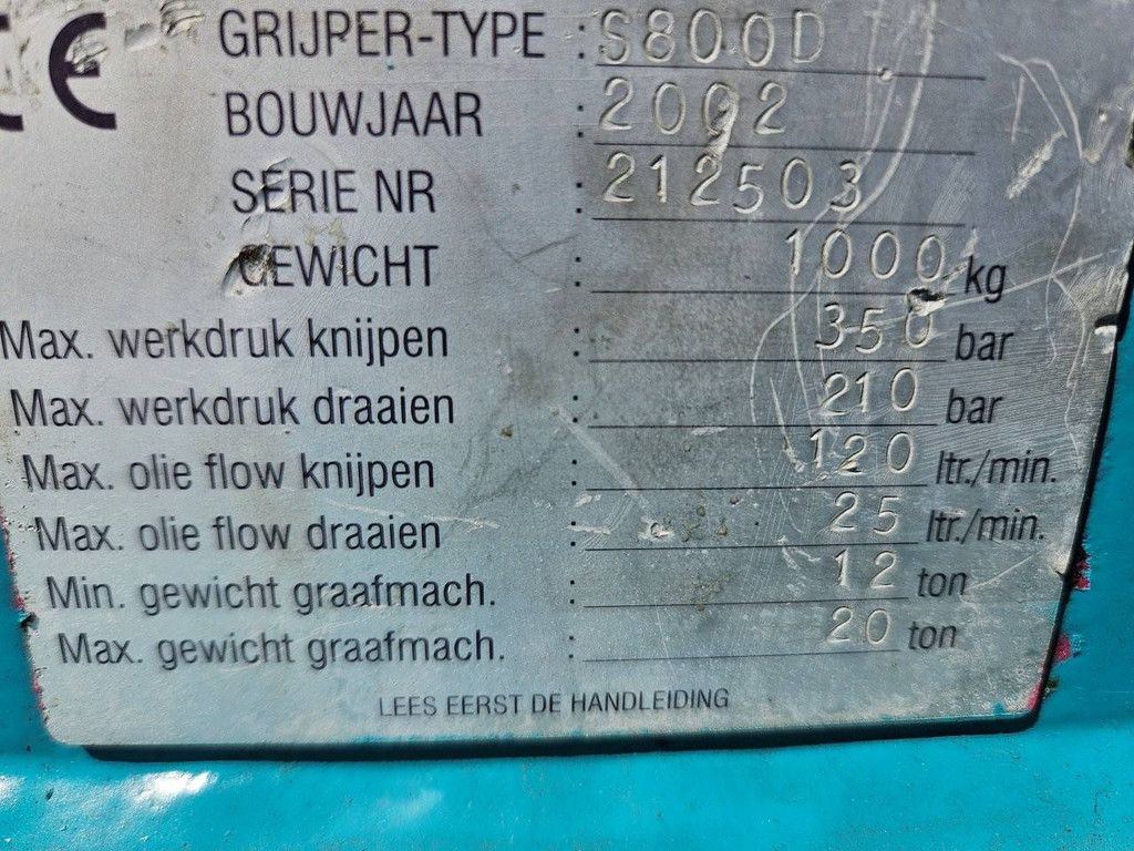 Sorteergrijper Dehaco S800D 2002