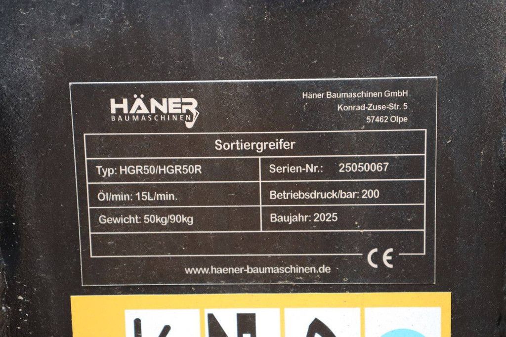 Häner HGR50/HGR50R 2025 Sorting Grab New