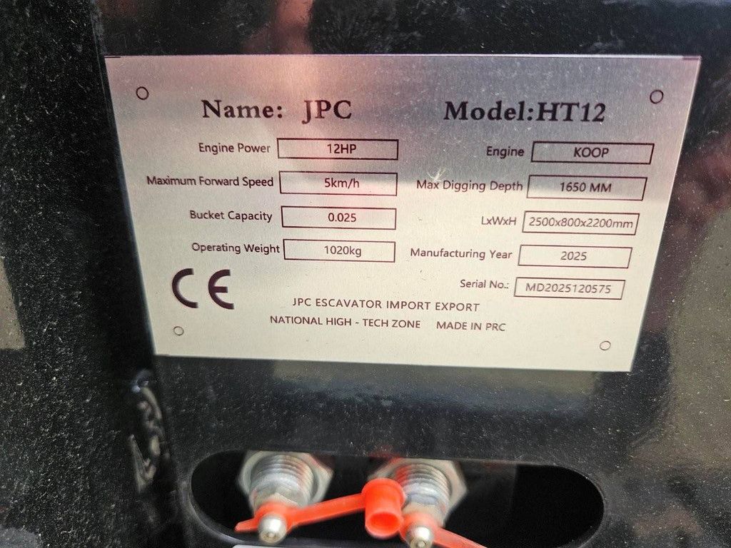 Mini Excavator JPC HT12 Diesel 2025 New