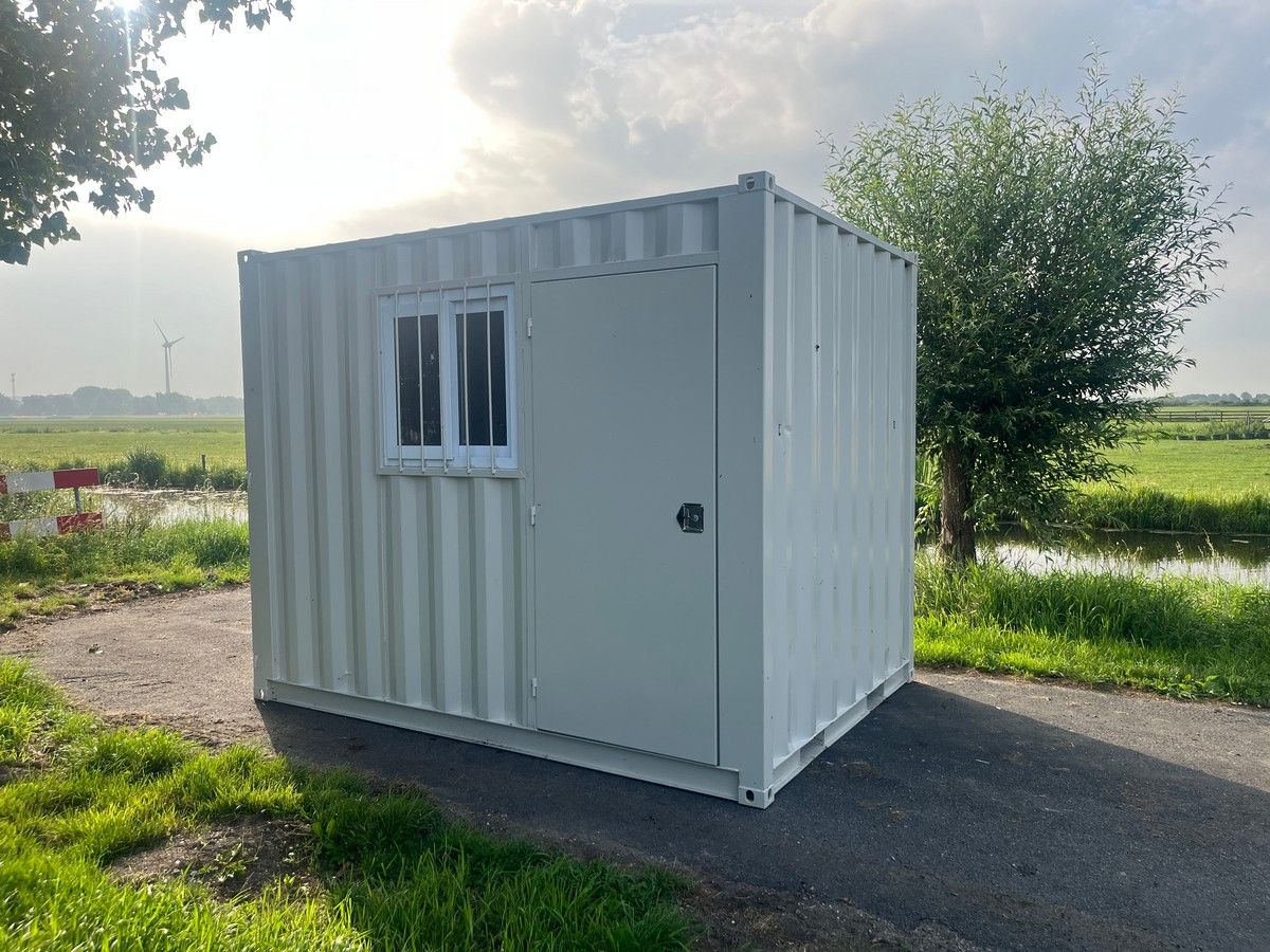 Kantoor / opslagcontainer 10 ft met deur en raam