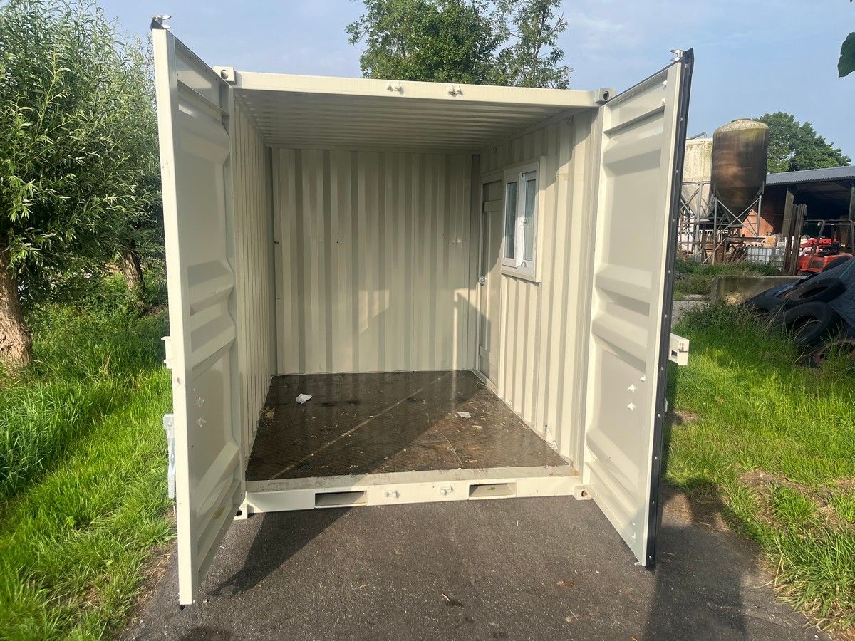 Kantoor / opslagcontainer 10 ft met deur en raam