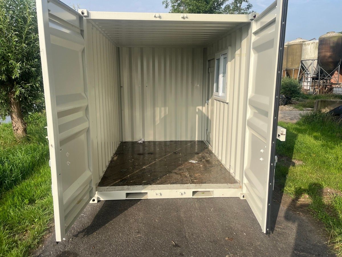 Kantoor / opslagcontainer 10 ft met deur en raam
