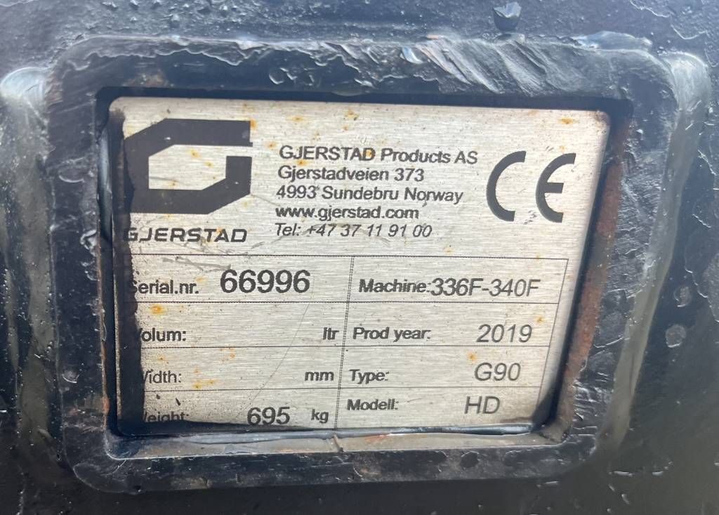 Gjerstad S90 Quickcoupler CAT 336 - 340