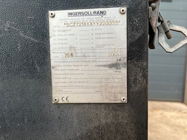 2x Doosan / Ingersoll-Rand 721 Lucht Compressor stationaire