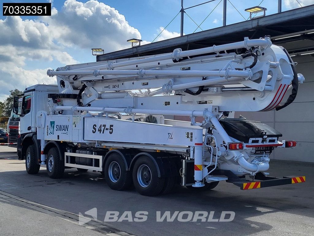 Mercedes Arocs 4542 8X4 47 mtrs SWAN TSP 47-5 160RZ concrete pump Full Steel Automatic Euro 3