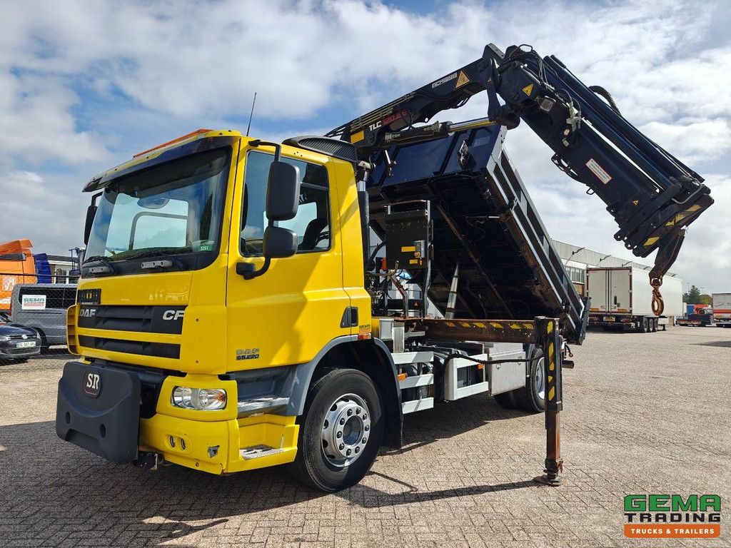 DAF CF65.220 4x2 Tageskabine Euro5 - 3-seitiger Kipper + Terex 120.2E-A3 + Fernbedienung - DIN-Schild - 109.000 km Originalkilometer
