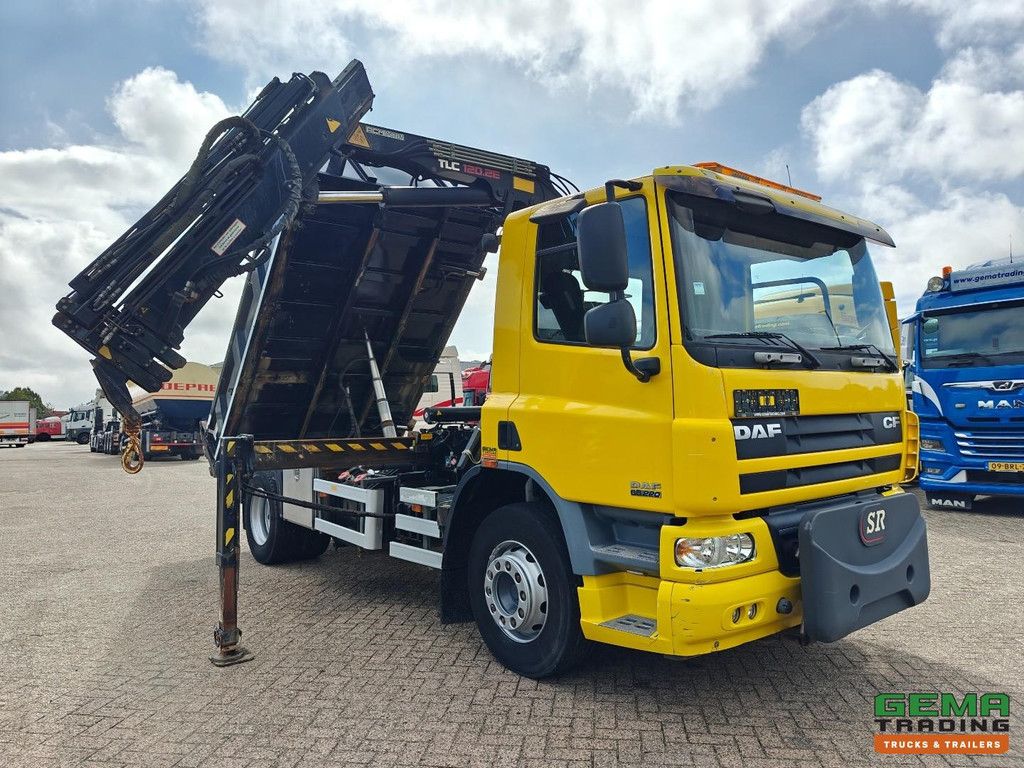 DAF CF65.220 4x2 Tageskabine Euro5 - 3-seitiger Kipper + Terex 120.2E-A3 + Fernbedienung - DIN-Schild - 109.000 km Originalkilometer