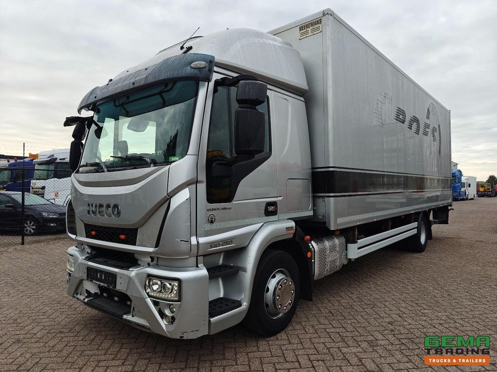 Iveco EuroCargo 140-250 4x2-Schlafkabine Euro6A – 7,6 Meter geschlossener Kofferaufbau + Ladebordwand 2000 kg – Belgischer Lkw