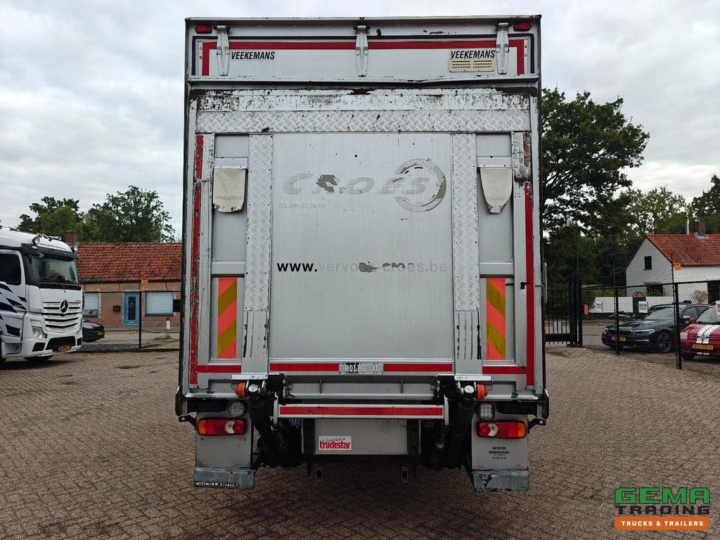 Iveco EuroCargo 140-250 4x2-Schlafkabine Euro6A – 7,6 Meter geschlossener Kofferaufbau + Ladebordwand 2000 kg – Belgischer Lkw
