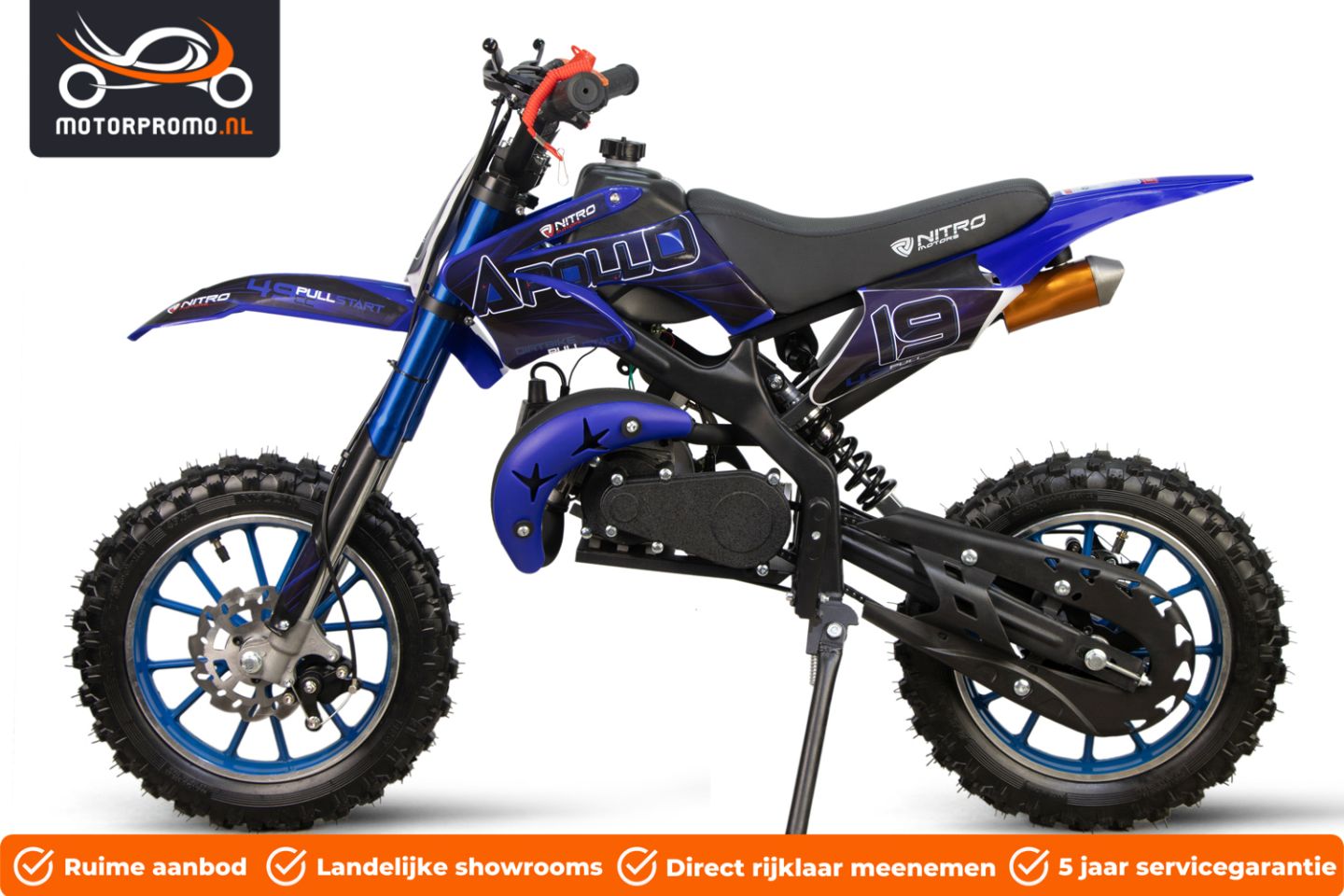 Minibike minicross 49cc automaat 2 takt crossmotor