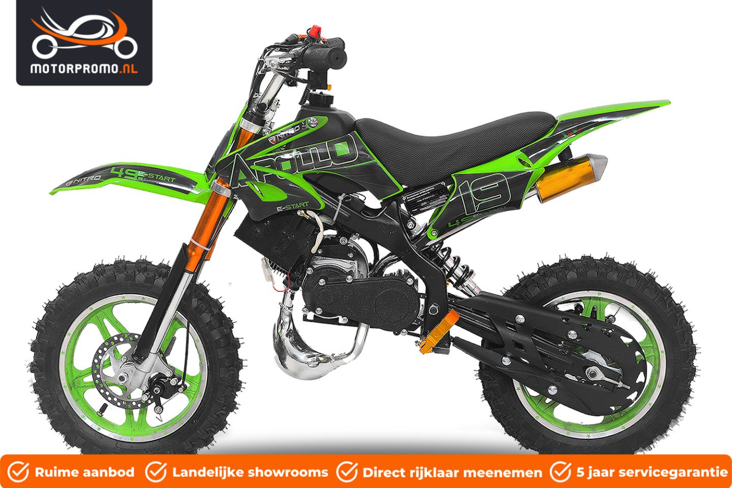 Minibike minicross 49cc automaat 2 takt crossmotor elektrisch