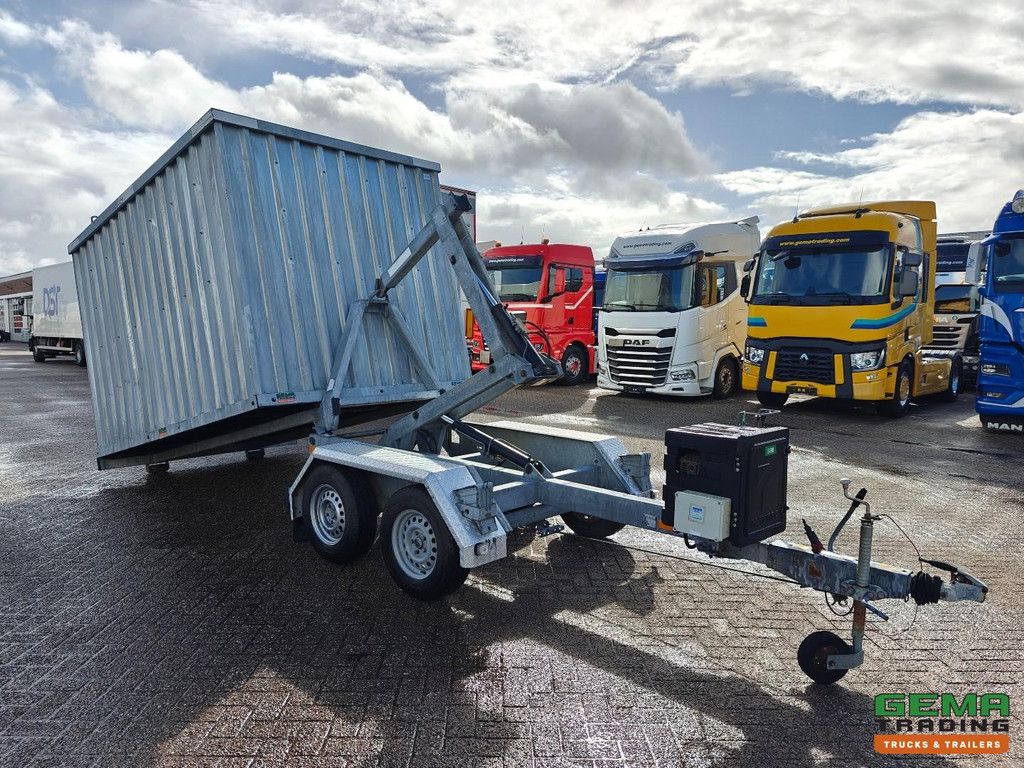 Maytec AR320 2-Axle Trailer - Hooklift System + Enclosed Container + Open Load Bed / Tipper - HondaPowerPack