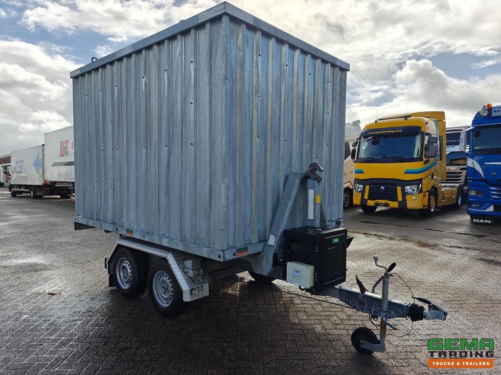Maytec AR320 2-Axle Trailer - Hooklift System + Enclosed Container + Open Load Bed / Tipper - HondaPowerPack