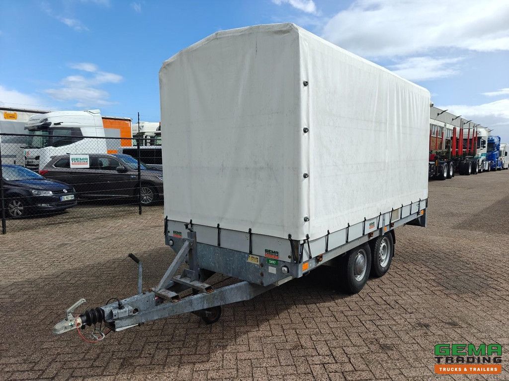 Saris P2000 2-Axle Trailer - Curtain Box 3.6m - Galvanized - 1380KG Load Capacity