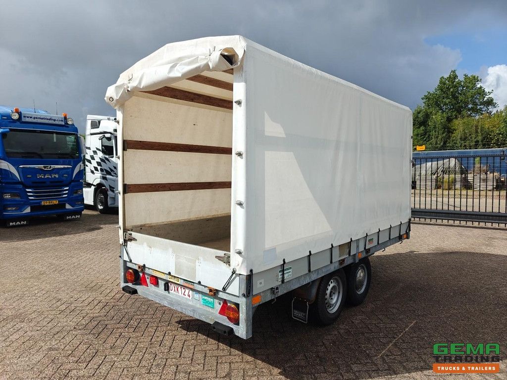 Saris P2000 2-Axle Trailer - Curtain Box 3.6m - Galvanized - 1380KG Load Capacity