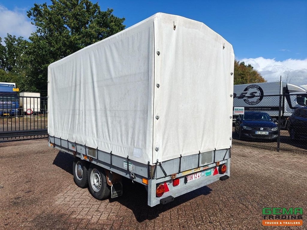 Saris P2000 2-Axle Trailer - Curtain Box 3.6m - Galvanized - 1380KG Load Capacity