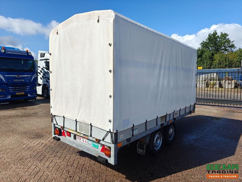 Saris P2000 2-Axle Trailer - Curtain Box 3.6m - Galvanized - 1380KG Load Capacity