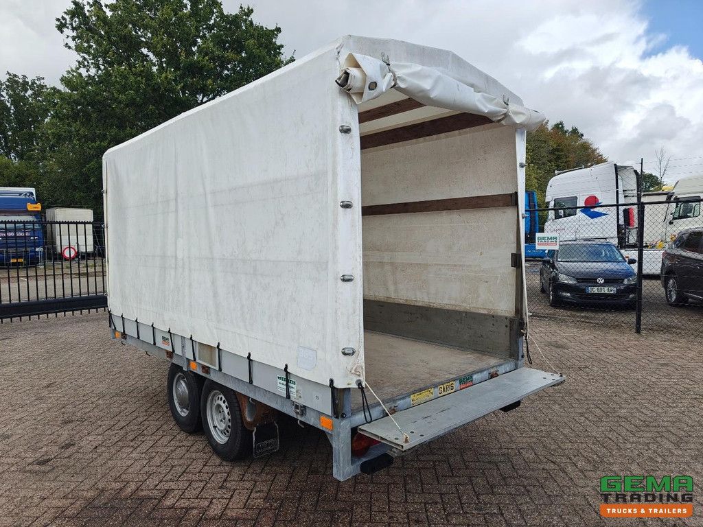 Saris P2000 2-Axle Trailer - Curtain Box 3.6m - Galvanized - 1380KG Load Capacity