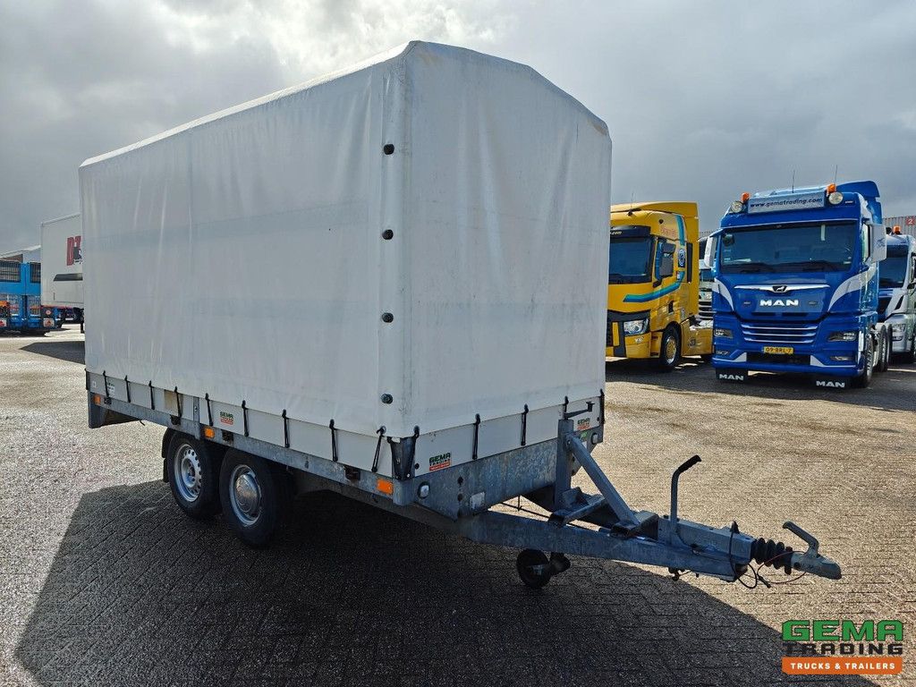 Saris P2000 2-Axle Trailer - Curtain Box 3.6m - Galvanized - 1380KG Load Capacity