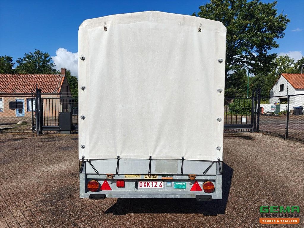 Saris P2000 2-Axle Trailer - Curtain Box 3.6m - Galvanized - 1380KG Load Capacity