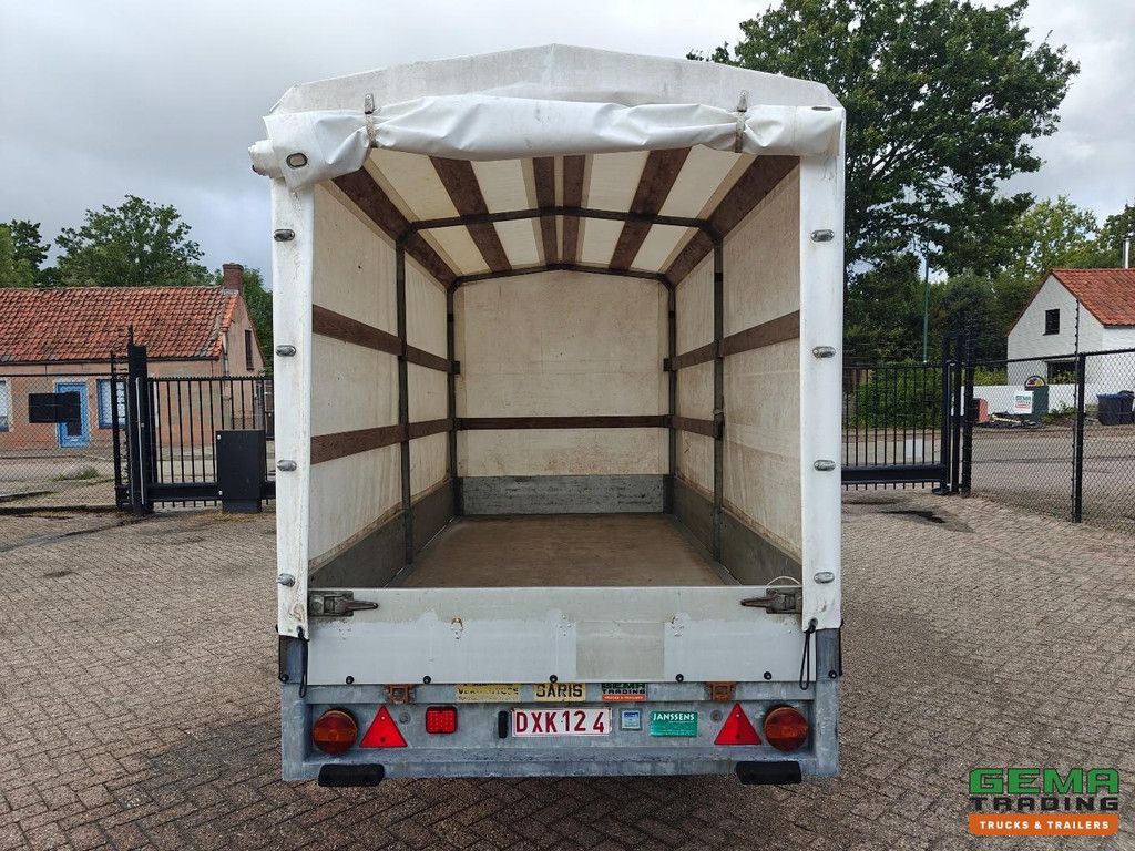 Saris P2000 2-Axle Trailer - Curtain Box 3.6m - Galvanized - 1380KG Load Capacity