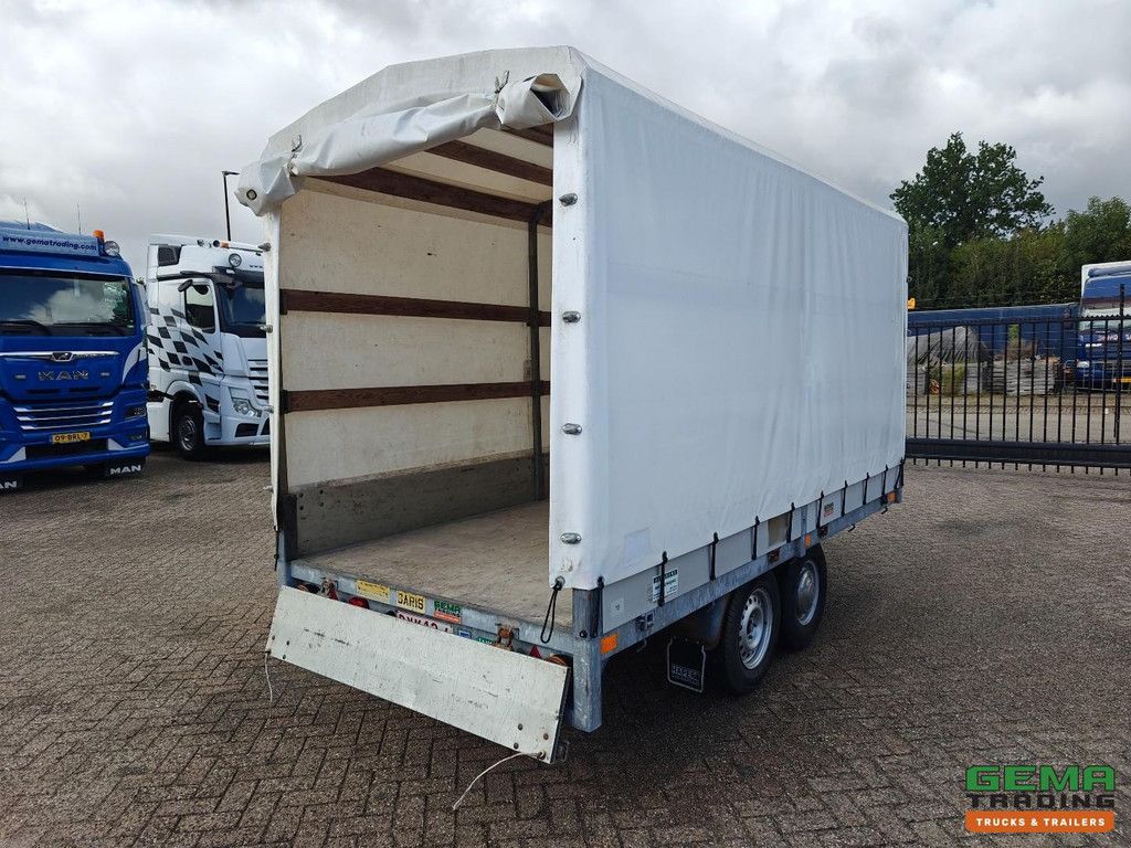 Saris P2000 2-Axle Trailer - Curtain Box 3.6m - Galvanized - 1380KG Load Capacity