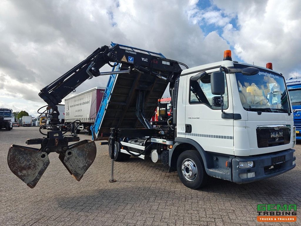 MAN TGL 12.250 4x2 Day Cab Euro5 - Terex 65.2 + Tizmar Grab + Remote Control - Forez Tipper - Full Leaf - SmartTacho V2