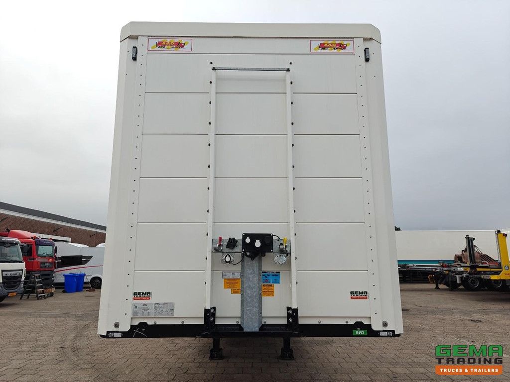 A&D LPRS24 Enclosed Body + Rear Closing Tailgate 2500KG - Steering Axle / Lift Axle - Belgian Registration - AS NEW CONDITION