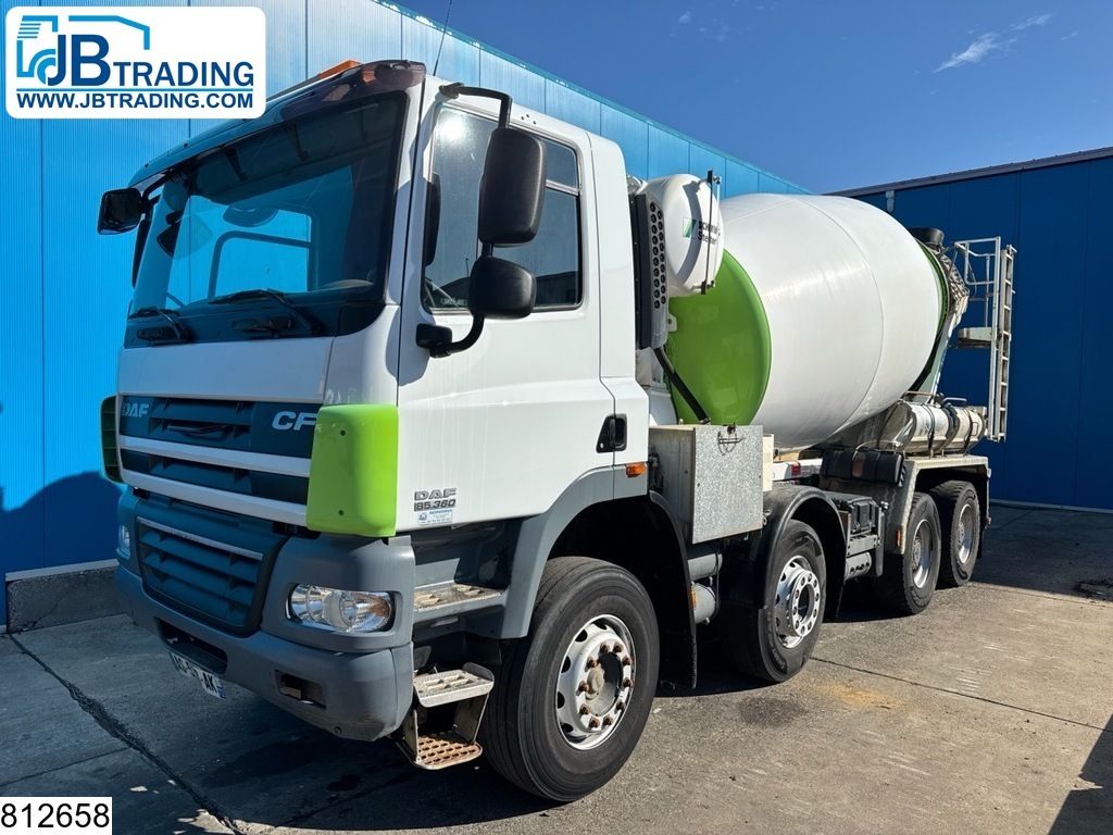 DAF CF 85 360 8x4, Manual, Stetter 9m3, Steel suspension