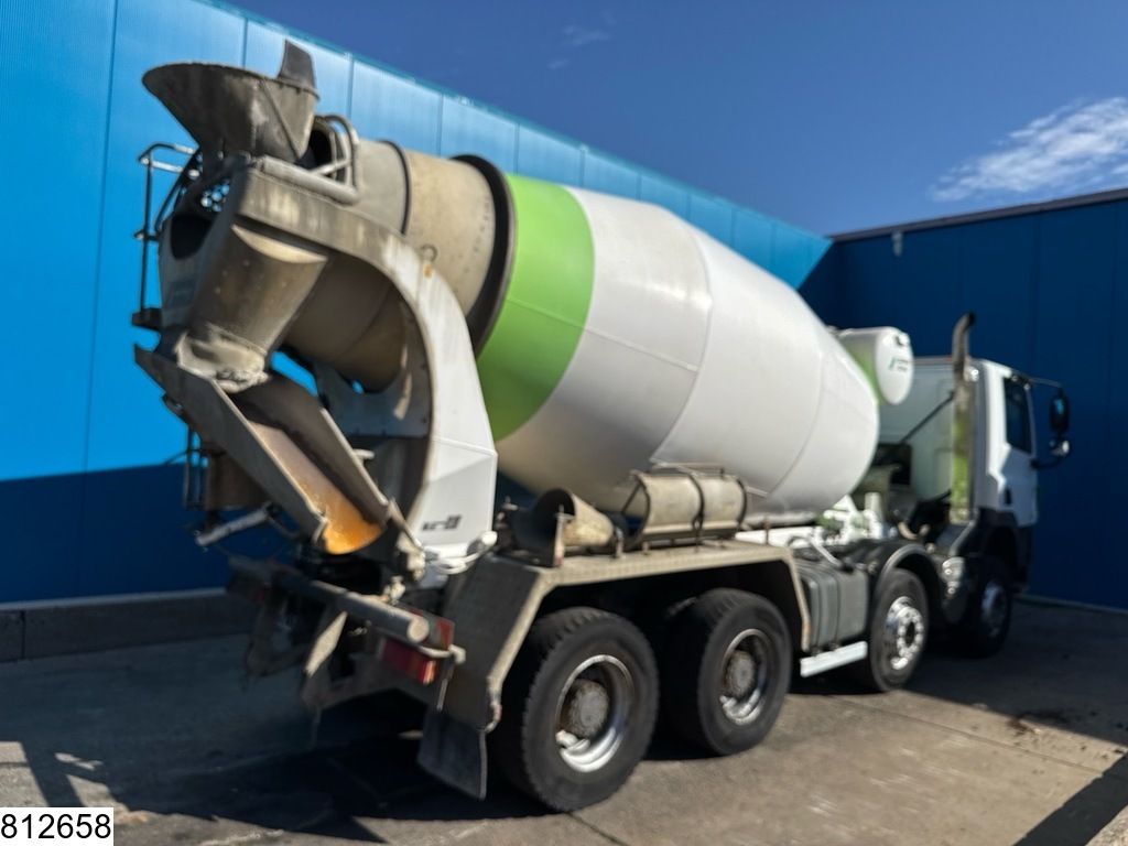 DAF CF 85 360 8x4, Manual, Stetter 9m3, Steel suspension