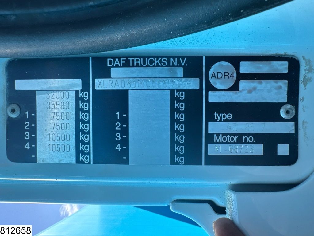 DAF CF 85 360 8x4, Manual, Stetter 9m3, Steel suspension