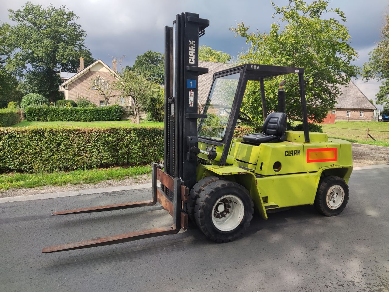 CLARK heftruck (type C500 Y100D, Perkins diesel, 5 ton, etc)