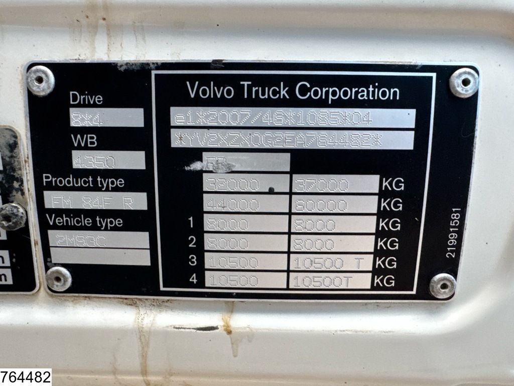 Volvo FMX 450 8x4, Euro 6, hub reduction