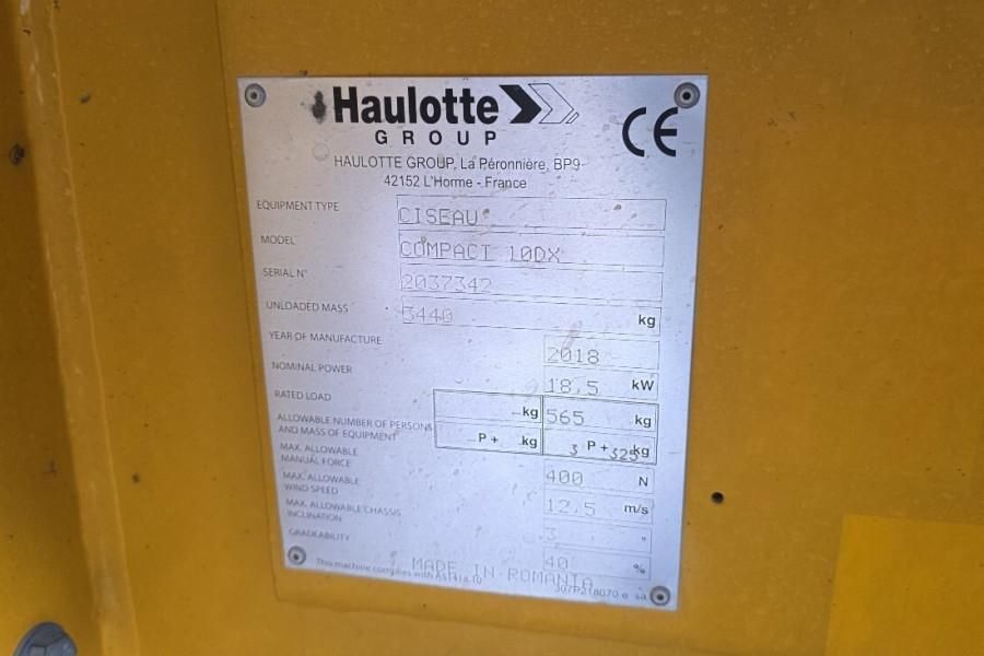 Haulotte COMPACT 10DX Diesel, 4x4 Drive, 10.2m Working Heig