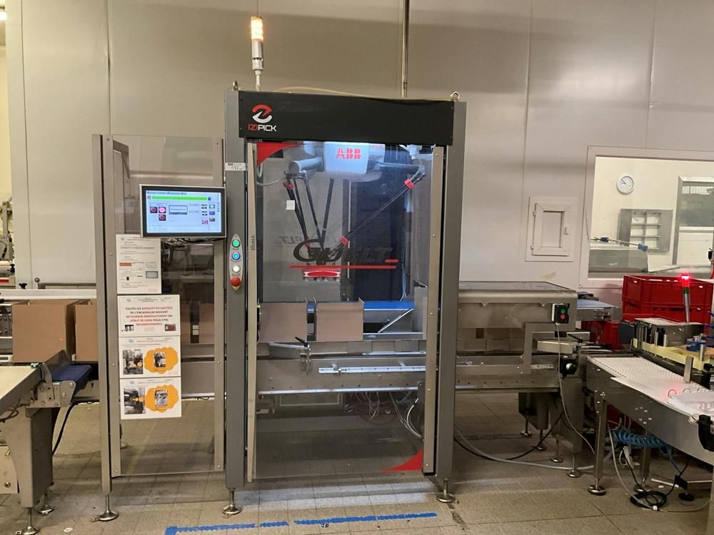 GUELT F110L - Izipick 115 GUELT – F110L / IZIPICK 115 Automatic Forming and Robotic Case-Packing Line with ABB FlexPicker Robot