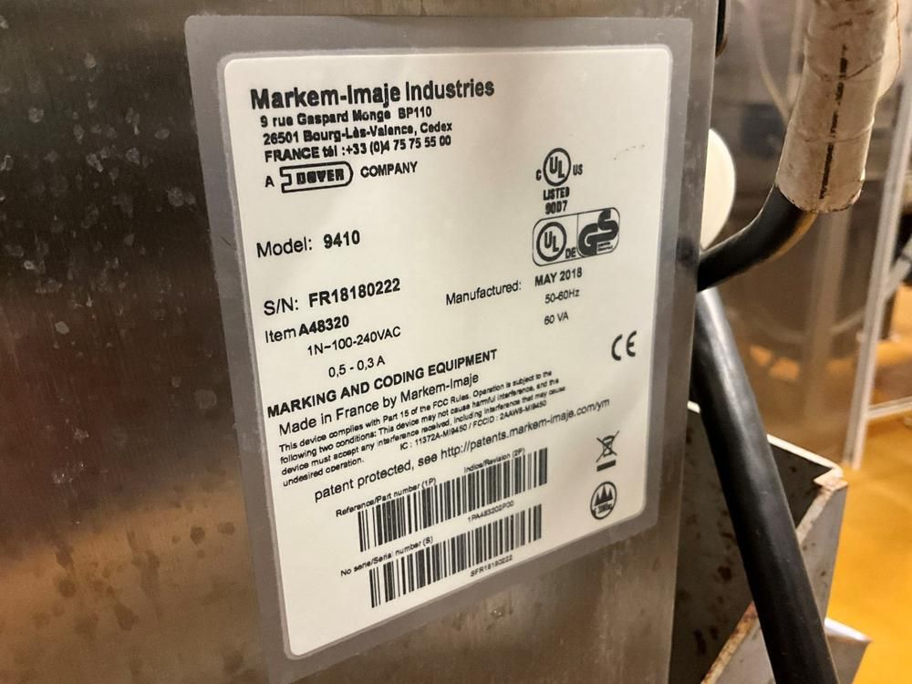 2018 Markem-Imaje 9410 Industrial Inkjet Printer
